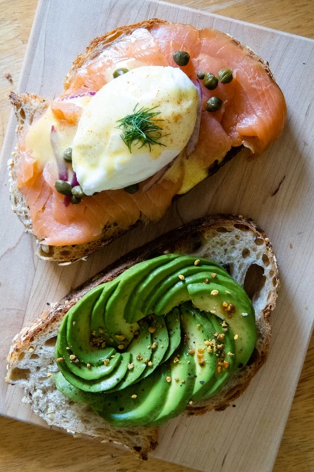 nutritional salmon and avocado toast